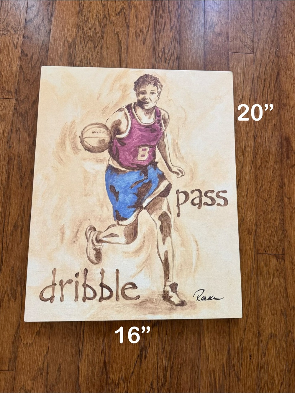 Basketball Player Canvas Painting